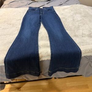 Alice + Olivia Dark Blue Flare Jeans